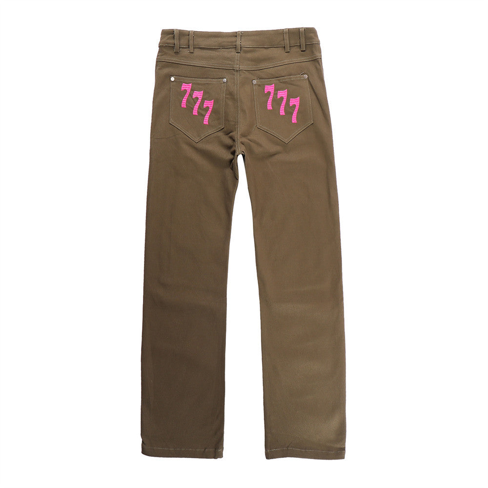 777  Design Embroidered Jeans