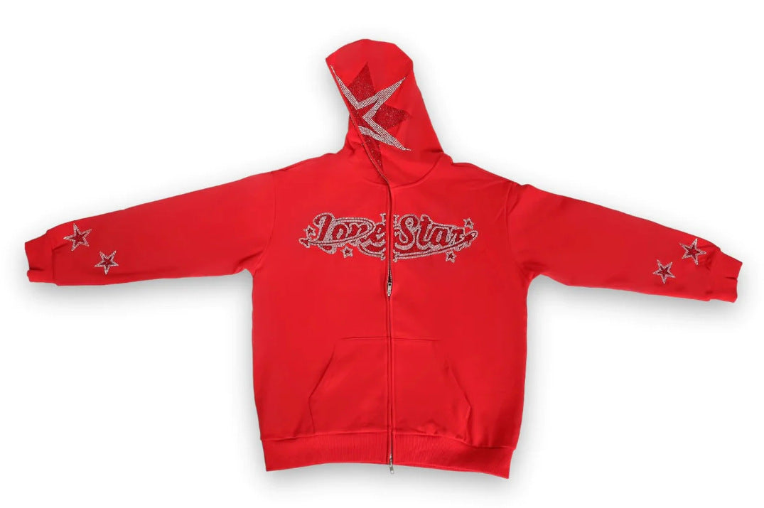 Five-pointed Star Zipper Hooded