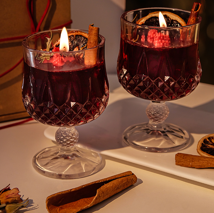 Wine Goblet Aromatherapy Candle Jelly Crystal